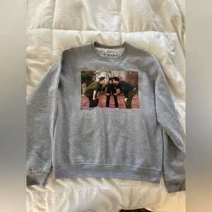 FRIENDS Gray Crewneck Sweater with Graphic
